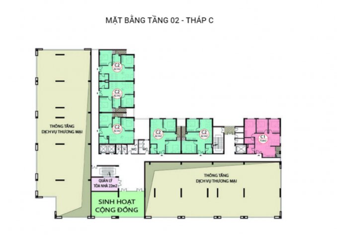 Mặt bằng căn hộ tòa C