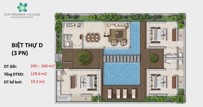 Layout mẫu Villa D
